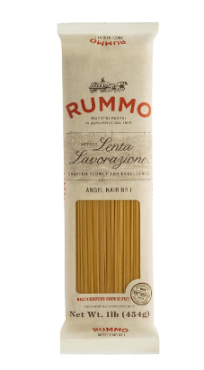Rummo Angel Hair Pasta N.1 - Dry Noodles, Durum Wheat Angel Hair, Skinny Pasta, Thin Noodles - 16 Ounces (Pack of 5)