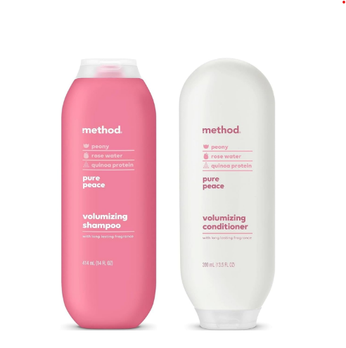 Method Pure Peace Volumizing Shampoo and Conditioner, Enhance Volume and Tranquility for Fuller, Healthier Hair, 1 CT.