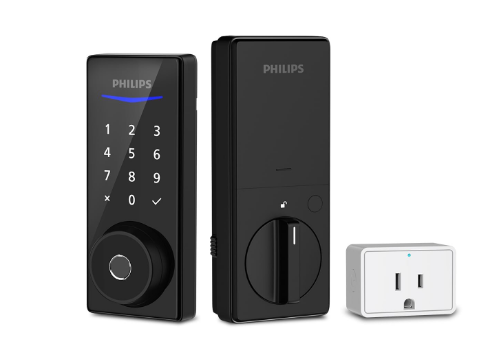 Philips WiFi Fingerprint Touchscreen Smart Door Lock Deadbolt, Matte Black Finish