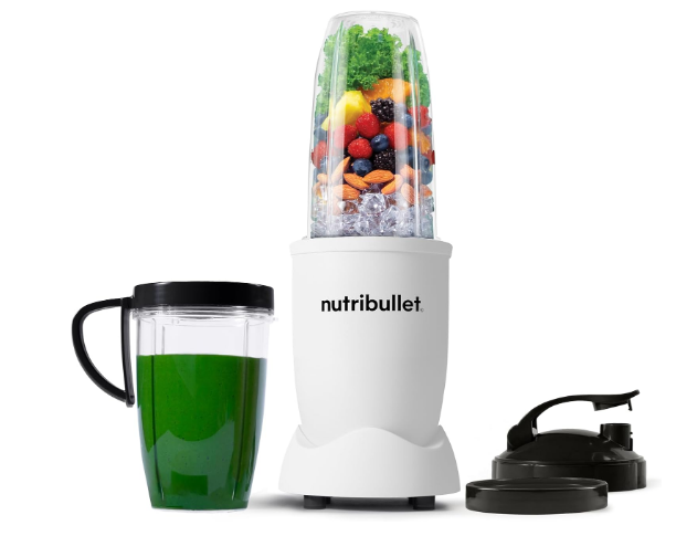 nutribullet Pro Personal Blender, Shakes, Smoothies, Food Prep, and Frozen Blending, 32 Ounce Cup, 24 Ounce Cup, Flip-top Travel Lid, 900 Watt, Matte White, NB9-0901AW