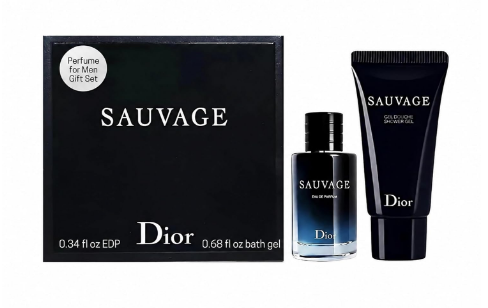 Dior Sauvage Perfume for Men – Mini Fragrance Gift Set EDP & Shower Gel Duo Travel Set