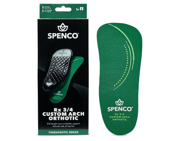 Spenco Rx Orthotic Arch Support 3/4 Length Shoe Insoles, Women's 5-6.5
