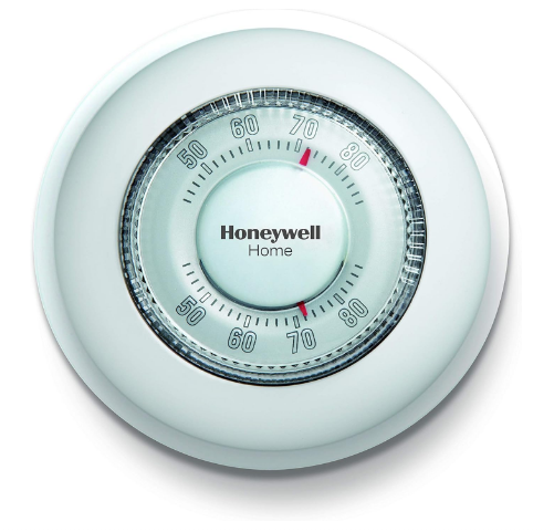 Honeywell Home CT87K1004 The Round Heat Only Manual Thermostat,Large,White,Large