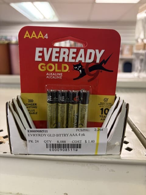 Eveready Gold Alkaline AAA 4 pack