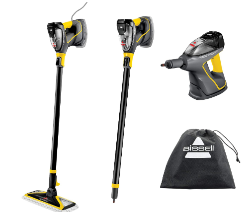 BISSELL PowerSteamer Heavy Duty 3-in-1 Steam Mop and Handheld SteamShot for Indoor & Outdoor, use for Garage, Workshop, Auto, Boat, Recreational Vehicles, Windows,Outdoor Furniture and Decks, 2685A