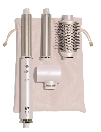 Aire 360 Ceramic Dual Voltage Air Styler Blowout Kit with Curling Attachments, Oval Brush & Drying Concentrator | Fast, Healthy Blowouts and Long-Lasting Curls | for All Hair Types